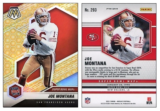 2022 Mosaic Joe Montana San Francisco 49ers Super Bowl MVP